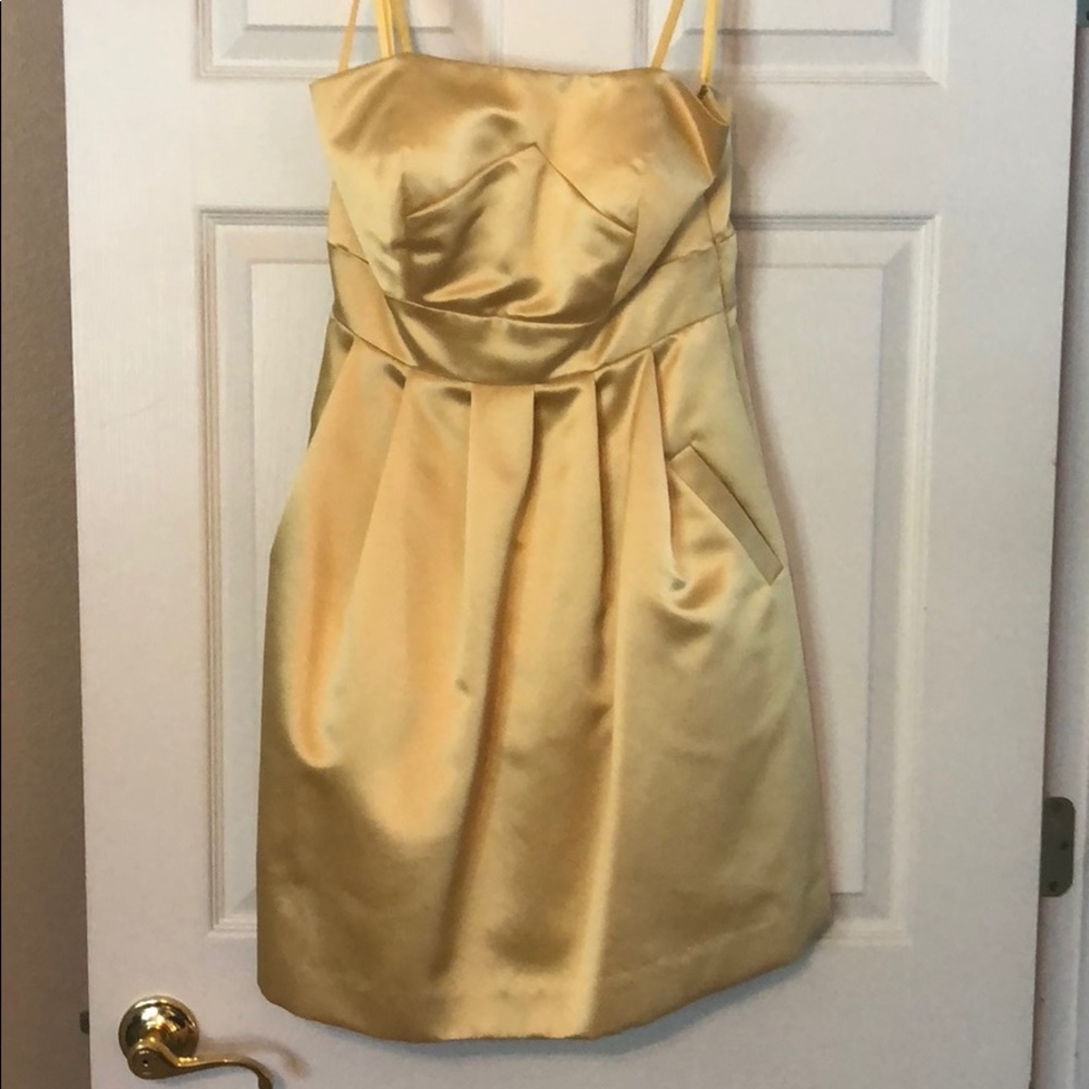 Canary Yellow Strapless BCBG Max & Cleo Dress 8